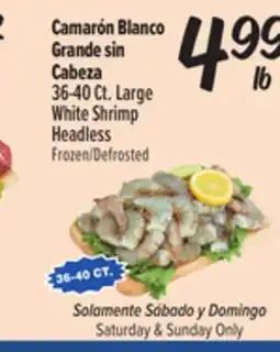 El Super Fresh 36-40 Ct. Large White Shrimp Headless offer