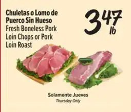 El Super Fresh Fresh Boneless Pork Loin Chops or Pork Loin Roast offer