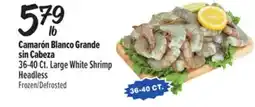 El Super Fresh 36-40 Ct. Large White Shrimp Headless offer