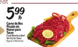 El Super Fresh Fresh Boneless Beef Stir Fry for Tacos offer