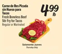 El Super Fresh Fresh Boneless Beef Stir Fry for Tacos offer