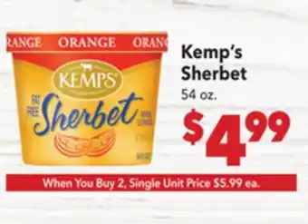Vallarta Supermarkets Kemp's Sherbet offer