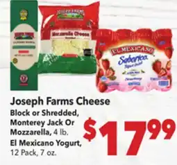 Vallarta Supermarkets Joseph Farms Cheese offer