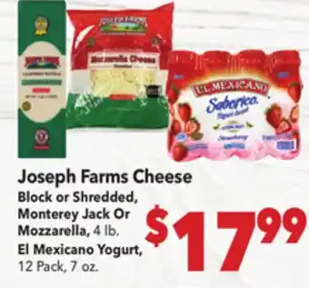Vallarta Supermarkets Joseph Farms Cheese offer