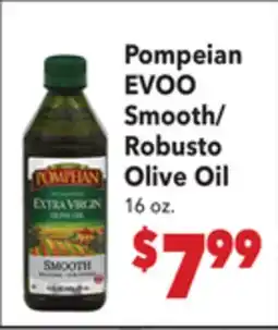 Vallarta Supermarkets Pompeian EVOO Smooth/Robusto Olive Oil offer
