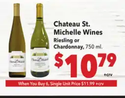 Vallarta Supermarkets Chateau St. Michelle Wines offer