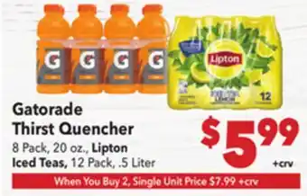 Vallarta Supermarkets Gatorade Thirst Quencher offer
