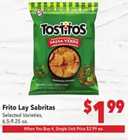Vallarta Supermarkets Frito Lay Sabritas offer
