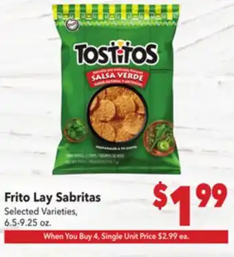Vallarta Supermarkets Frito Lay Sabritas offer