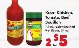Vallarta Supermarkets Knorr Chicken, Tomato, Beef Bouillon offer