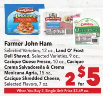 Vallarta Supermarkets Farmer John Ham offer