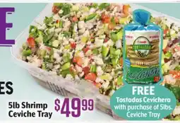 Vallarta Supermarkets 5lb Shrimp Ceviche Tray offer