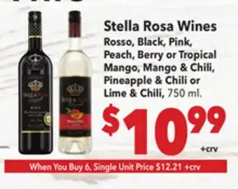 Vallarta Supermarkets Stella Rosa Wines offer