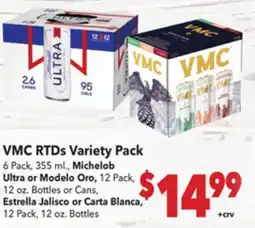Vallarta Supermarkets VMC RTDs Variety Pack offer