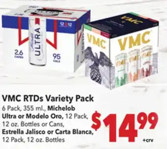Vallarta Supermarkets VMC RTDs Variety Pack offer