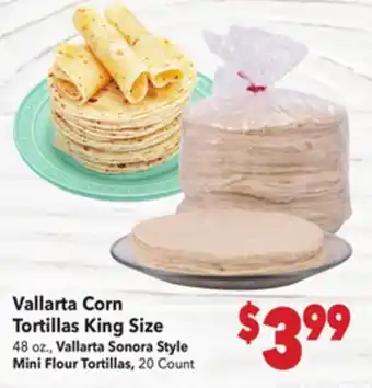 Vallarta Supermarkets Vallarta Corn Tortillas King Size offer