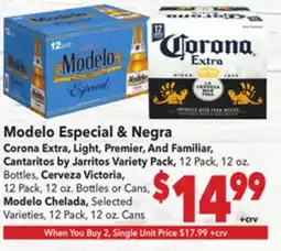 Vallarta Supermarkets Modelo Especial & Negra offer