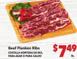 Vallarta Supermarkets Beef Flanken Ribs / COSTILLA NORTENA DE RES, PARA ASAR O PARA CALDO offer