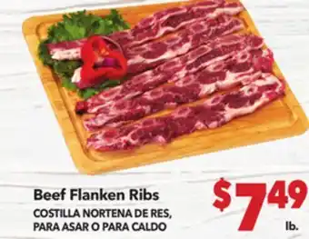 Vallarta Supermarkets Beef Flanken Ribs / COSTILLA NORTENA DE RES, PARA ASAR O PARA CALDO offer