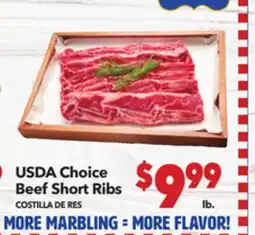 Vallarta Supermarkets USDA Choice Beef Short Ribs/COSTILLA DE RES offer
