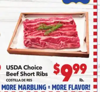Vallarta Supermarkets USDA Choice Beef Short Ribs/COSTILLA DE RES offer
