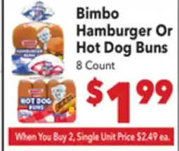 Vallarta Supermarkets Bimbo Hamburger Or Hot Dog Buns offer