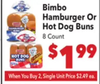 Vallarta Supermarkets Bimbo Hamburger Or Hot Dog Buns offer