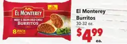 Vallarta Supermarkets El Monterey Burritos offer