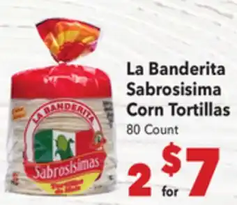 Vallarta Supermarkets La Banderita Sabrosisima Corn Tortillas offer
