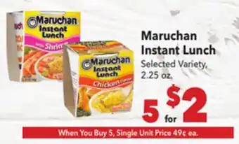 Vallarta Supermarkets Maruchan Instant Lunch offer