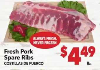 Vallarta Supermarkets Fresh Pork Spare Ribs / COSTILLAS DE PUERCO offer