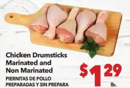 Vallarta Supermarkets Chicken Drumsticks Marinated / PIERNITAS DE POLLO PREPARADAS Y SIN PREPARA offer
