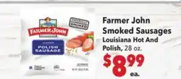 Vallarta Supermarkets Farmer John Smoked Sausages offer