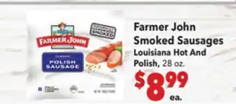Vallarta Supermarkets Farmer John Smoked Sausages offer