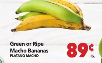 Vallarta Supermarkets Green or Ripe Macho Bananas/ PLATANO MACHO offer