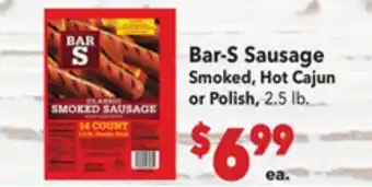 Vallarta Supermarkets Bar-S Sausage offer