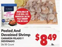 Vallarta Supermarkets Peeled And Deveined Shrimp / CAMARON PELADO Y DEVENADO offer