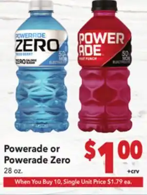 Vallarta Supermarkets Powerade or Powerade Zero offer