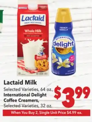 Vallarta Supermarkets Lactaid Milk offer