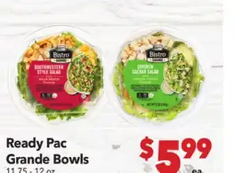 Vallarta Supermarkets Ready Pac Grande Bowls offer