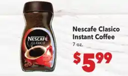 Vallarta Supermarkets Nescafe Clasico Instant Coffee offer