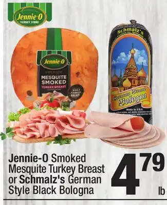 Super King Markets Jennie-O Smoked Mesquite Turkey Breast or Schmalz's German Style Black Bologna offer