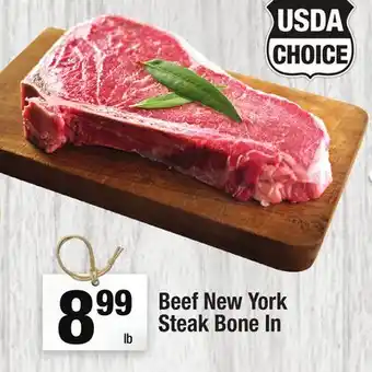 Super King Markets Beef New York Steak Bone In offer