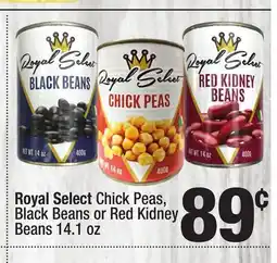 Super King Markets Royal Select Chick Peas, Black Beans or Red Kidney Beans offer