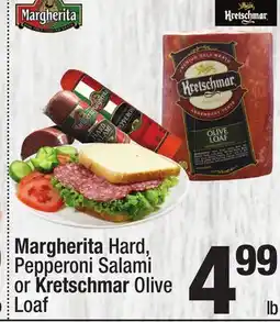 Super King Markets Margherita Hard, Pepperoni Salami or Kretschmar Olive Loaf offer