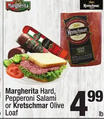 Super King Markets Margherita Hard, Pepperoni Salami or Kretschmar Olive Loaf offer