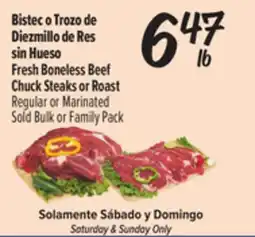 El Super Fresh Boneless Beef Chuck Steaks or Roast offer