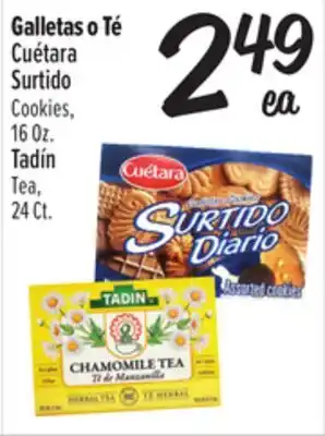 El Super Cookies 16 Oz. Tadín Tea 24 offer