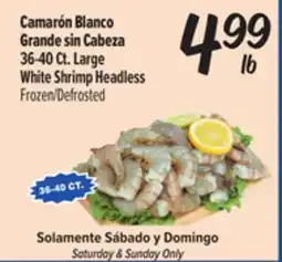 El Super Large White Shrimp Headless offer