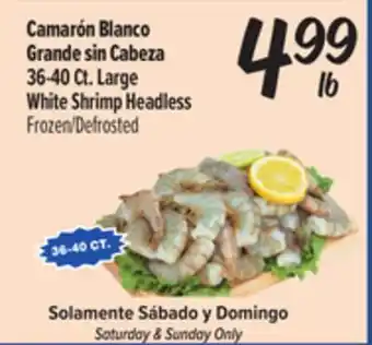El Super Large White Shrimp Headless offer
